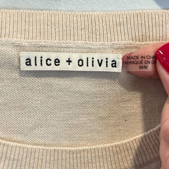 Alice & Olivia “Ester” rainbow sweater top M - Picture 5 of 6